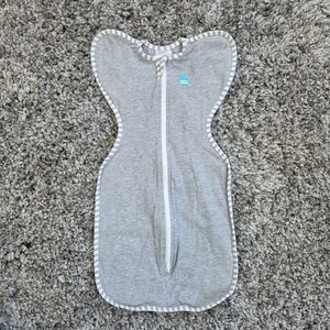 Love to Dream Gray Swaddle with White Accents